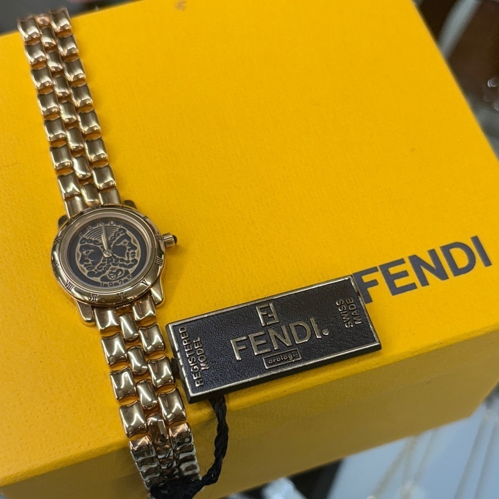 NWT FENDI Janus Gold Watch - 100% Authentic w/ COA - Picture 7 of 7